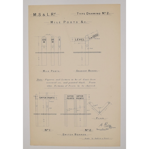73 - Ephemera, 3 folders containing approximately 42 printed diagrams in folders for the Sheffield & ... 