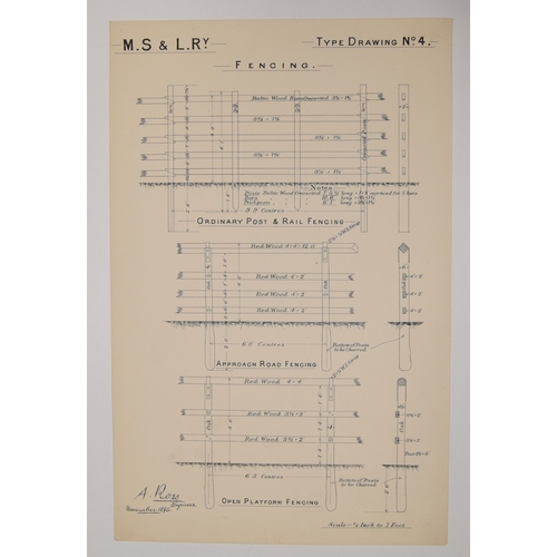 73 - Ephemera, 3 folders containing approximately 42 printed diagrams in folders for the Sheffield & ... 