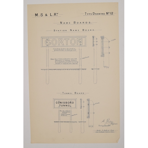 73 - Ephemera, 3 folders containing approximately 42 printed diagrams in folders for the Sheffield & ... 