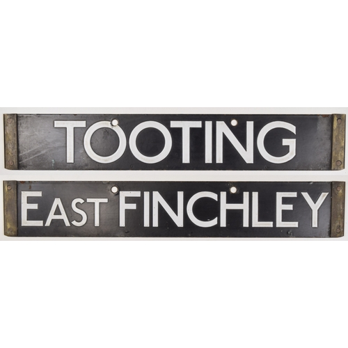 247 - London Transport, tube enamel destination plate, TOOTING - EAST FINCHLEY, Please note photo shows bo... 