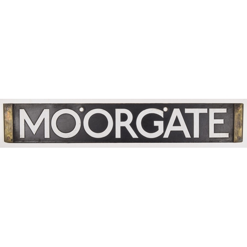 246 - London Transport, tube enamel destination plate, ALEXANDRA PALACE - MOORGATE. This is from the plann... 