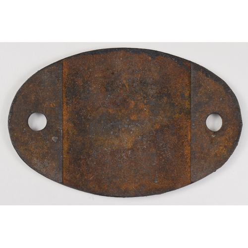 299 - Shed plate, EASTLEIGH 71A 7 1/4 x 4 5/8 inches, the 71A has been retouched, the rest is original pai... 