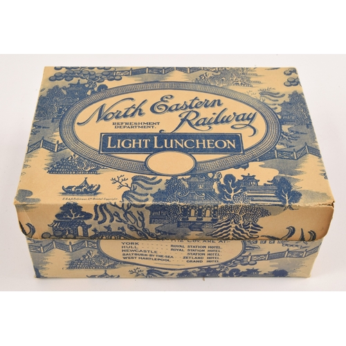 278 - Catering & Hotel, North Eastern Railway refreshment department light luncheon cardboard box, an ... 