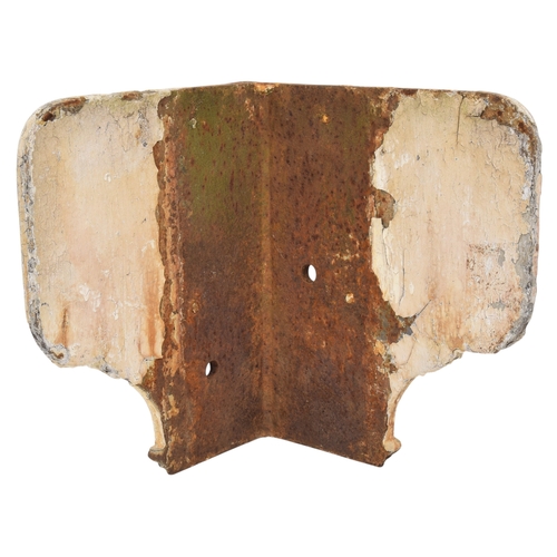 295 - Cast iron sign, Great Northern Railway cast iron mile post top, 89 H (for Huntingdon), ex lineside c... 