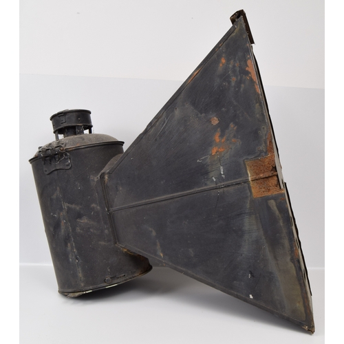 270 - Lamp, permanent way, Great Western Railway pattern, STOP. Ex railway condition, no interior. A impre... 
