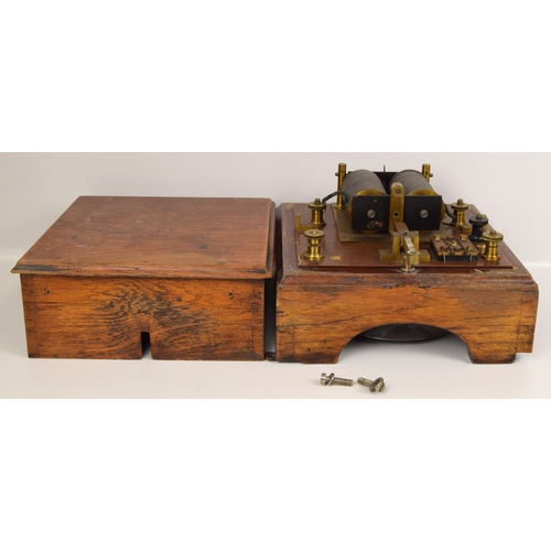 253 - Signal Box Instruments, Underslung tapping block bell, missing the tapper and the two brass screws f... 
