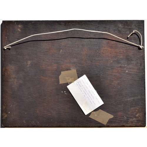 292 - Metropolitan Railway crest mounted on original coach panel, a note on the back states, north side re... 