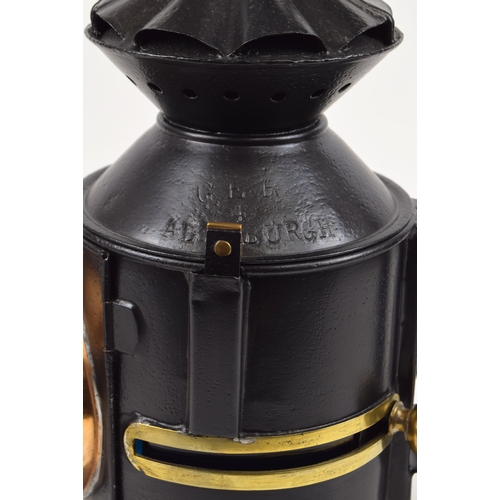 254 - Handlamp, Great Eastern Railway, complete, ALDEBURGH. A rare location from the closed station on the... 
