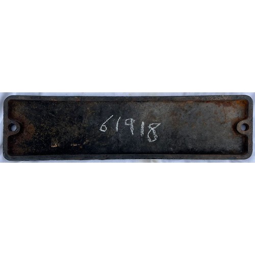 298 - Smokebox plate, from 1931 built Gresley K3, 61918. In BR days, its allocations included, Doncaster, ... 