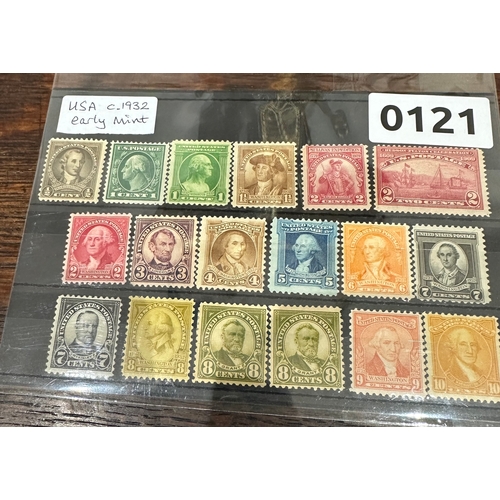 121 - Early US mint stamps 1932 near complete set of 20th Anniversary of Birth of George Wasington inc Sco... 