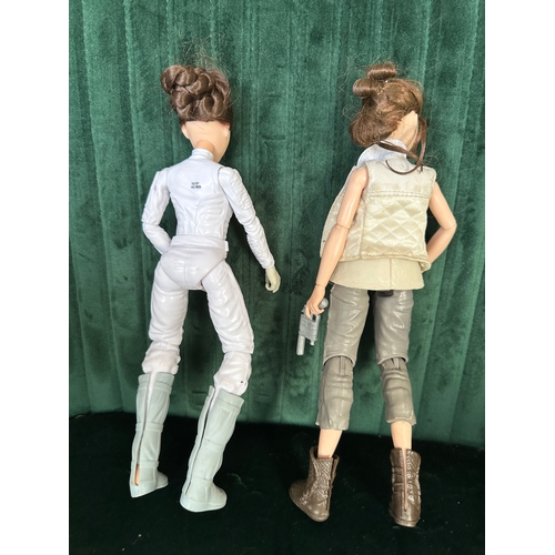 191 - Princess Leia STAR WARS figures (2) inc Disney ( with toy plastic gun )