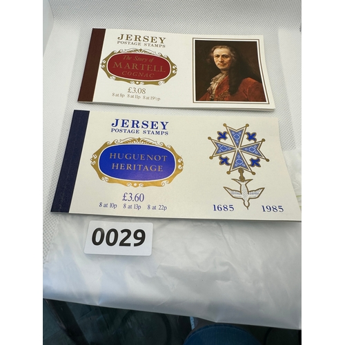 29 - Jersey Stamp booklets including mint stamps
