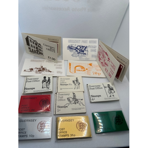 33 - small Collection of Guernsey  mint stamps in Stamp Booklets