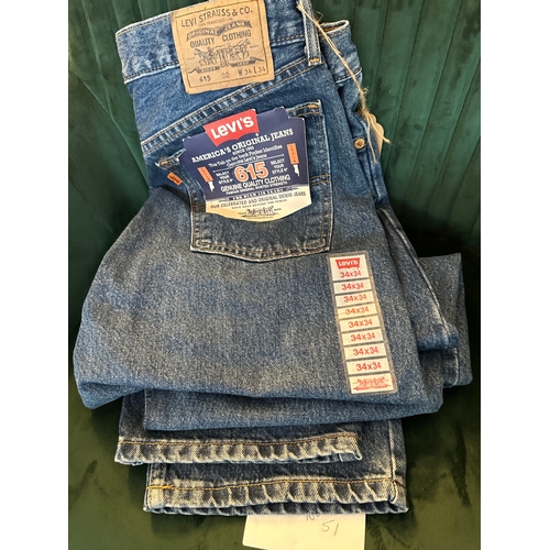 51 - Levi's mens boys youths jeans 34 x 34 like new with tags