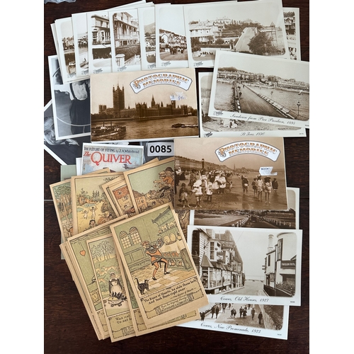 85 - over 100 unused postcards with reproduction GB photos and prints of late 19th century and early 20th... 