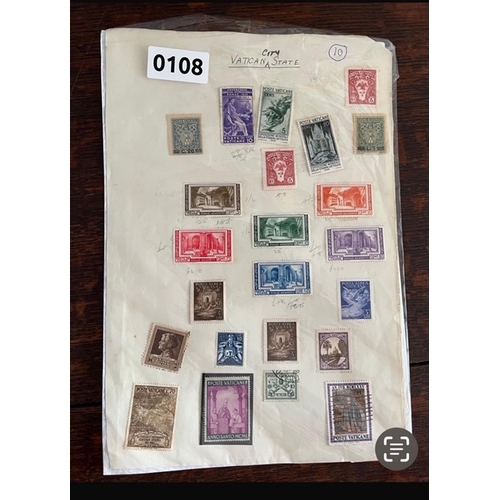 108 - VATICAN stamps from 1929 including full set SG63-68 1938 Int. Christian Archaeological Congress Cat ... 