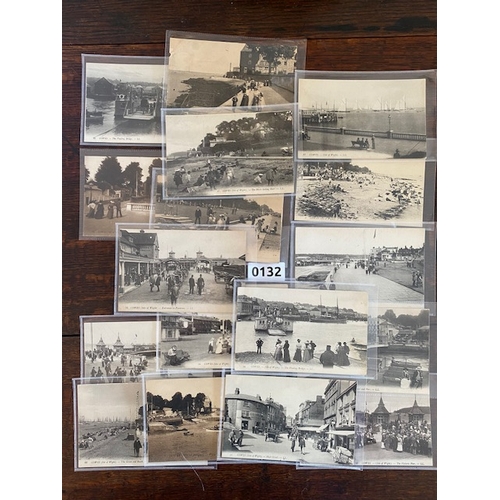 132 - COWES ISLE OF WIGHT 17 Edwardian and early 20th century postcards showing splendid period costumes a... 