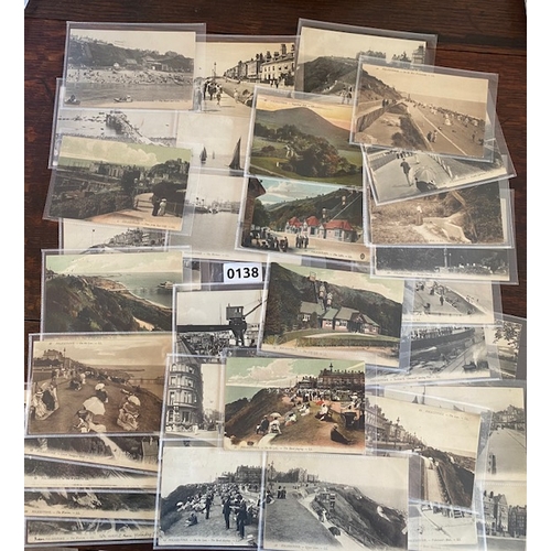138 - FOLKESTONE KENT GB 35 topographical Edwardian and early 20th century postcards inc 6 coloured. Cliff... 