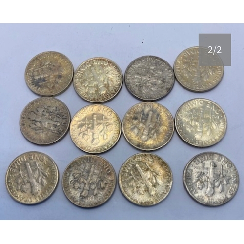 35 - 12 x US silver dimes