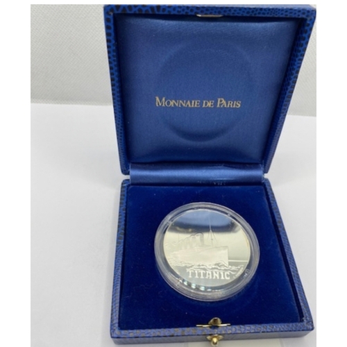 41 - Rare White Star Titanic solid silver Commemorative Coin