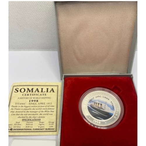42 - 0.999 fineness silver Titanic commemorative coin with COA