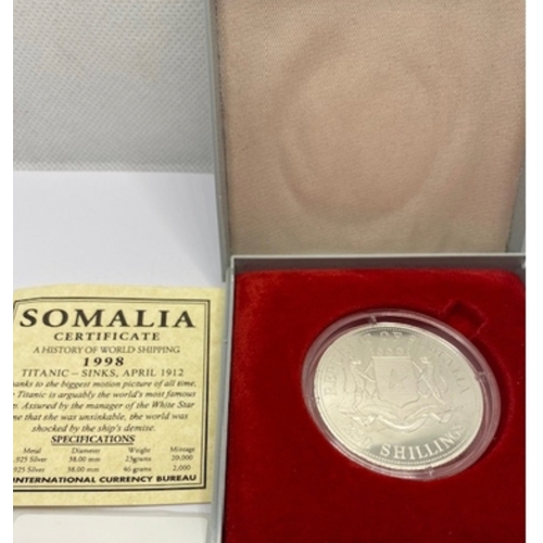 42 - 0.999 fineness silver Titanic commemorative coin with COA