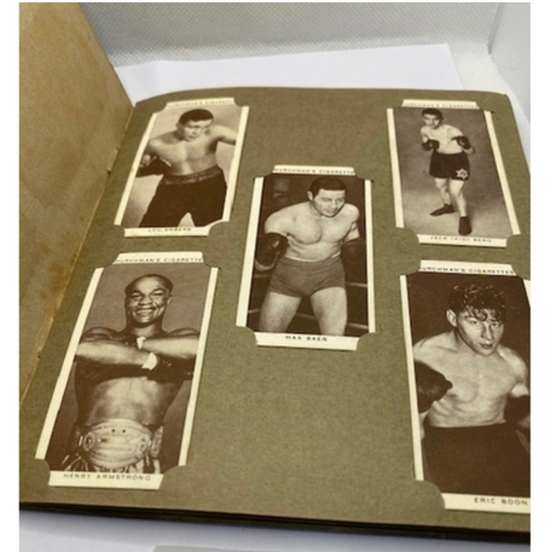 78 - rare Boxing Personalities Churchmans Cigarette cards, full set of 50 in original 1939 album