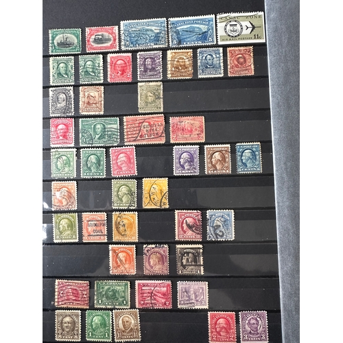 342 - USA stamp stockbook, contains approx. 2,500 mint and used stamps, Early American stamps from 1800's ... 