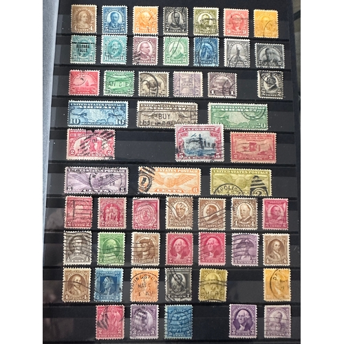 342 - USA stamp stockbook, contains approx. 2,500 mint and used stamps, Early American stamps from 1800's ... 