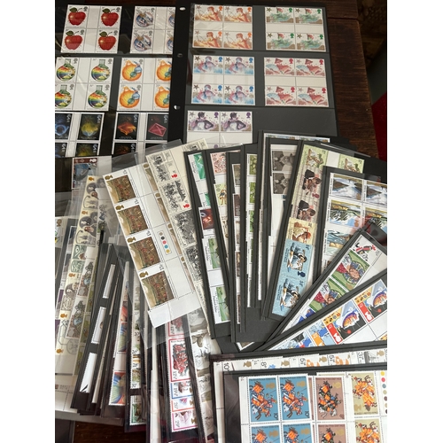 463 - Collection of GB QE2 Gutter stamp mint sets and part sets. Traffic lights. Useable commemorative sta... 