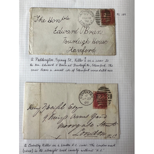 27 - UK Postal History GB QV 1855 -1879 selection of 22 covers with Penny Reds mixed interest