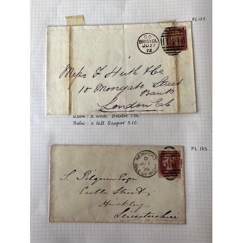 27 - UK Postal History GB QV 1855 -1879 selection of 22 covers with Penny Reds mixed interest