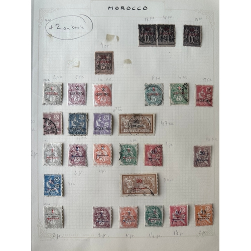 147 - FRENCH COLONIES etc selection of stamps on album sheets - almost all African. Many mint from 1892 to... 