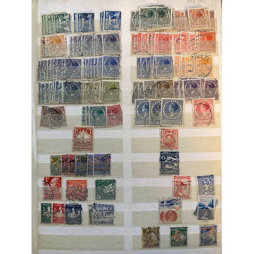 192 - NETHERLANDS AND COLONIES stamp dealers stockbook early to fairly modern largely used.
includes Ned.I... 