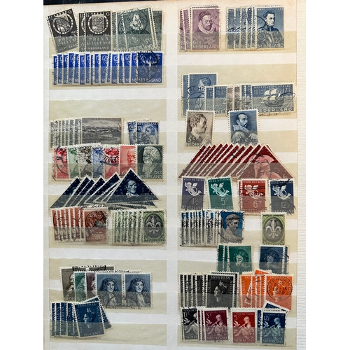 192 - NETHERLANDS AND COLONIES stamp dealers stockbook early to fairly modern largely used.
includes Ned.I... 