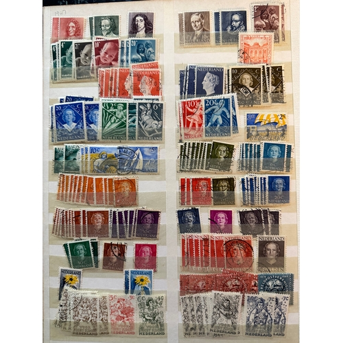 192 - NETHERLANDS AND COLONIES stamp dealers stockbook early to fairly modern largely used.
includes Ned.I... 