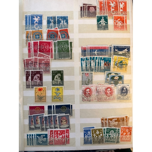 192 - NETHERLANDS AND COLONIES stamp dealers stockbook early to fairly modern largely used.
includes Ned.I... 