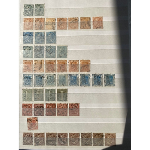 340 - ITALY duplicated lot of early stamps on stockleaves of 1863-65 issue (c.48, inc 2 lire), 1889 values... 