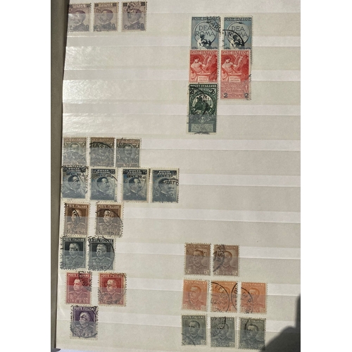 340 - ITALY duplicated lot of early stamps on stockleaves of 1863-65 issue (c.48, inc 2 lire), 1889 values... 