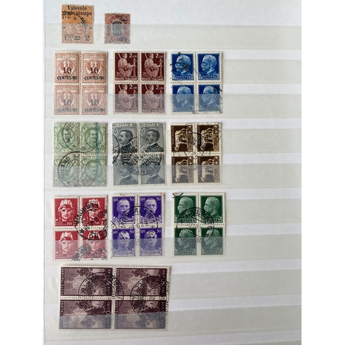 340 - ITALY duplicated lot of early stamps on stockleaves of 1863-65 issue (c.48, inc 2 lire), 1889 values... 