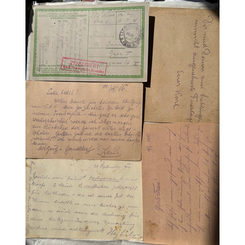 345 - AUSTRIA 1914 -18 five used field postcards, military interest - first world war WW1