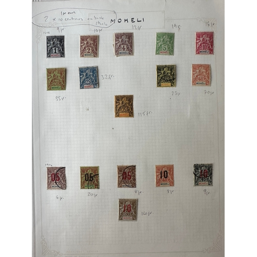 147 - FRENCH COLONIES etc selection of stamps on album sheets - almost all African. Many mint from 1892 to... 