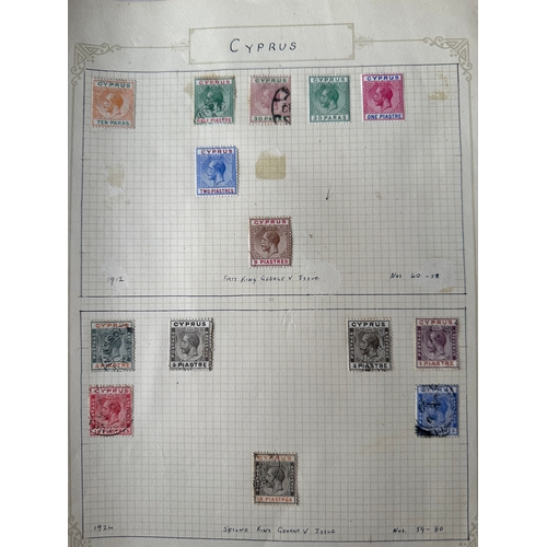 150 - CYPRUS commonwealth mint and used stamps on album sheets / pages (45) from QV 1880 including some go... 