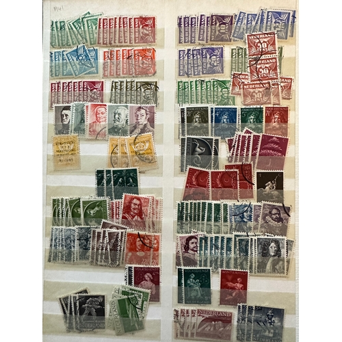 192 - NETHERLANDS AND COLONIES stamp dealers stockbook early to fairly modern largely used.
includes Ned.I... 