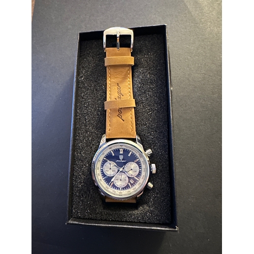 52 - Gents Tachymeter style watch, unworn, boxed