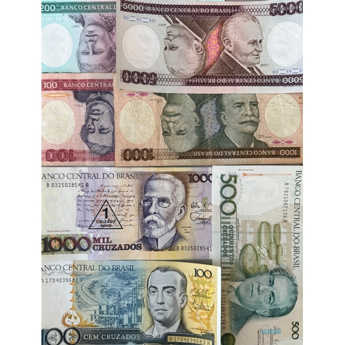 95 - BRASIL banknotes (7) circulated and uncirculated from BRAZIL