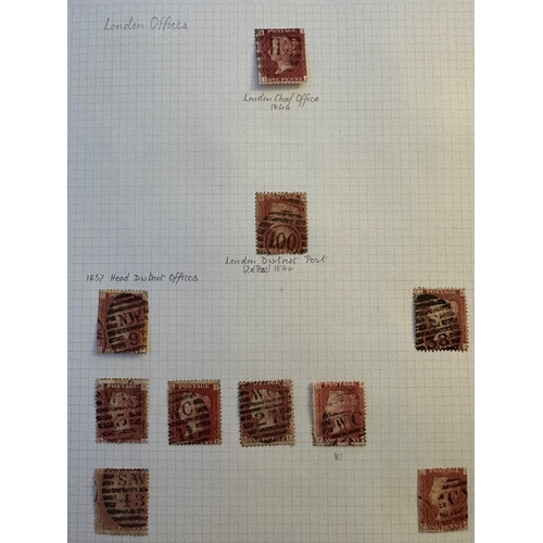 99 - UK GB QV Penny reds with London Office cancels