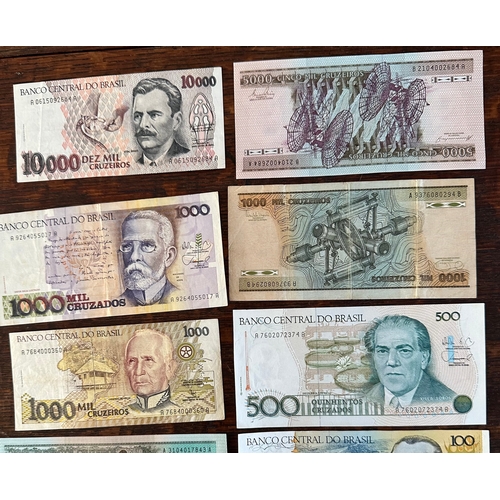 131 - Brasil bank notes (12) circulated and uncirculated