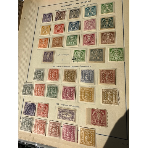 134 - AUSTRIA loose leaf stamp sheets album comprising used and mint sets of stamps 1850 - 1948, many bett... 