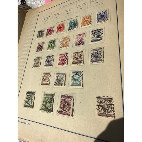 134 - AUSTRIA loose leaf stamp sheets album comprising used and mint sets of stamps 1850 - 1948, many bett... 